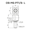 L-type Adapter OB-M6-PT1/8-L