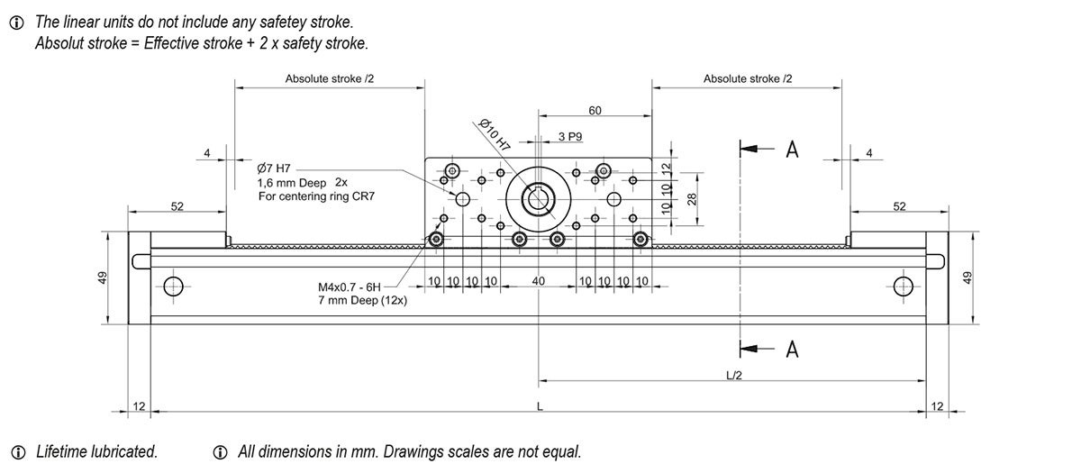 MTJZ 40 Linear Unit drawing 1