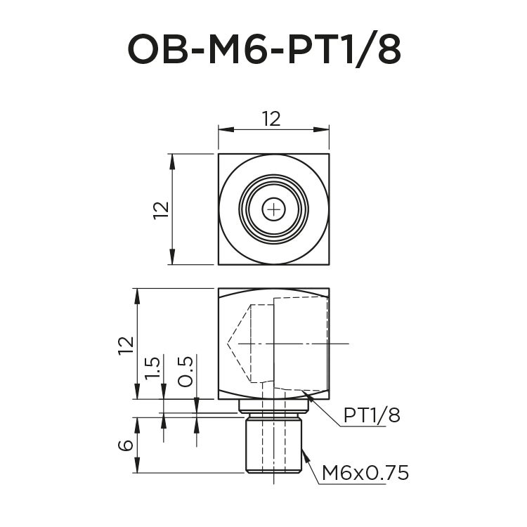 L-type Adapter OB-M6-PT1/8
