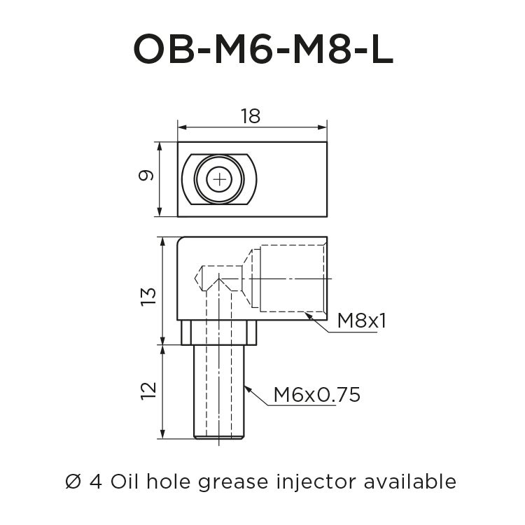 L-type Adapter OB-M6-M8-L