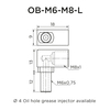 L-type Adapter OB-M6-M8-L