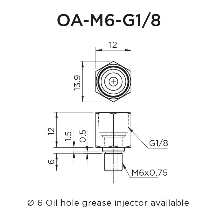 Straight Adapter OA-M6-G1/8