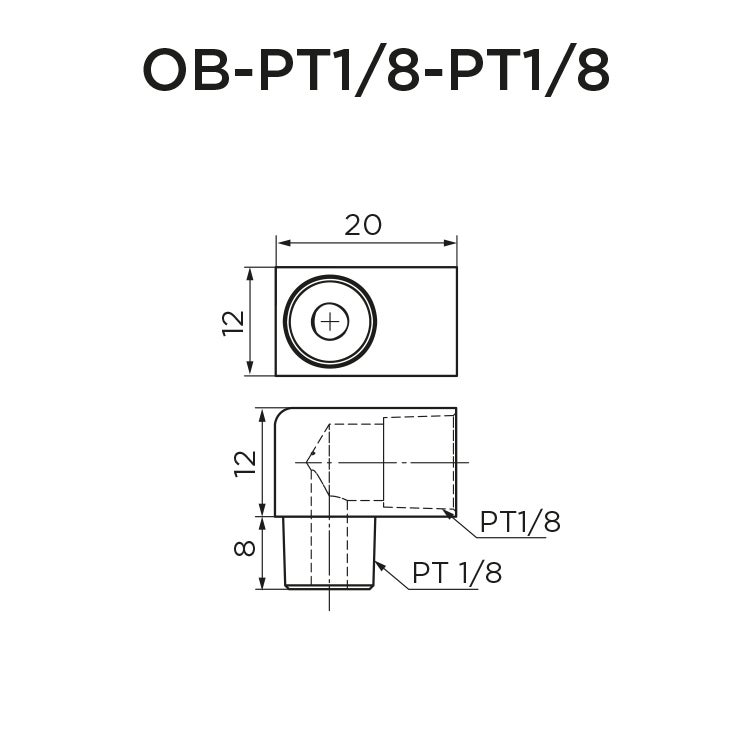 L-type Adapter OB-PT1/8-PT1/8
